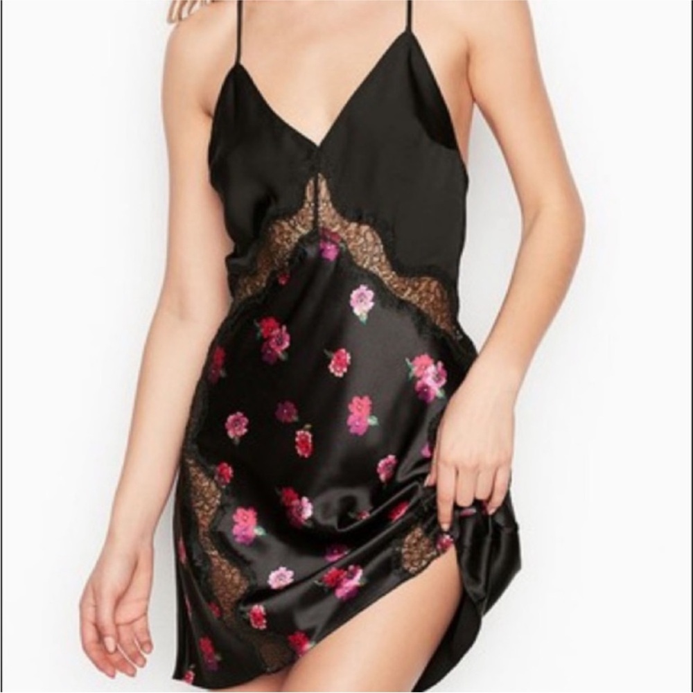 Victorias Secret Lace Lingerie Slip Floral Lace